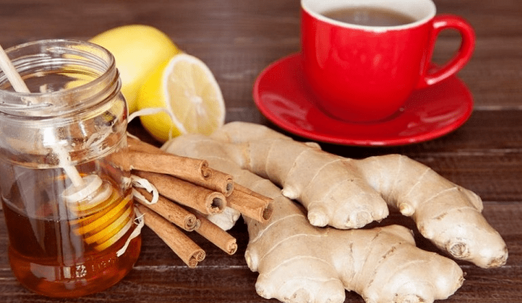 Healthy drink with ginger for potency